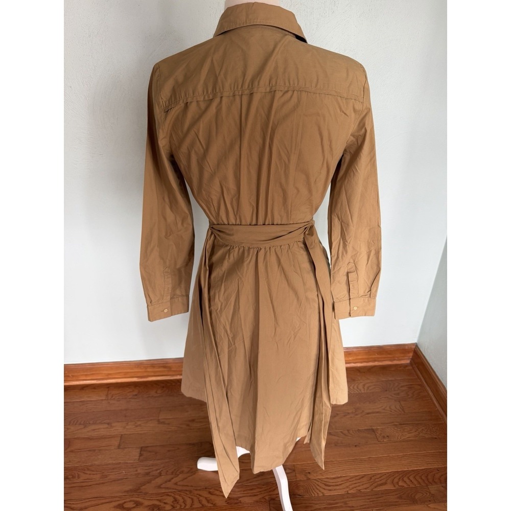 J Crew Draped Twill Shirt Dress Structure Collar Define Waist Britcore 4 capsule - Picture 3 of 8